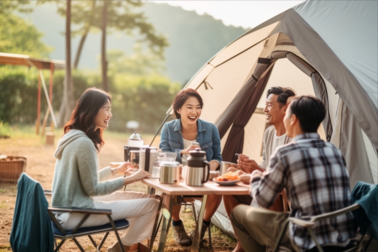 group-people-having-picnic-front-tent